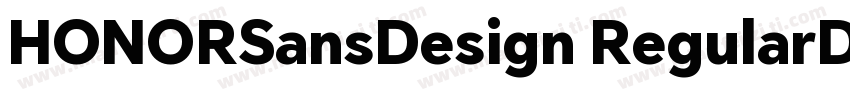 HONORSansDesign RegularDISP字体转换